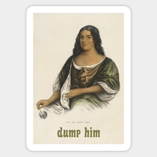 Pocahontas Says Dump That John Smith, Baby Sticker